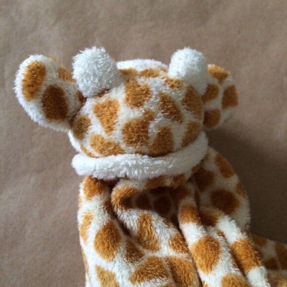 Angel Dear Brown Giraffe Plush Baby Security Blanket Eyes Closed Soft Toy Lovey - Picture 7 of 12